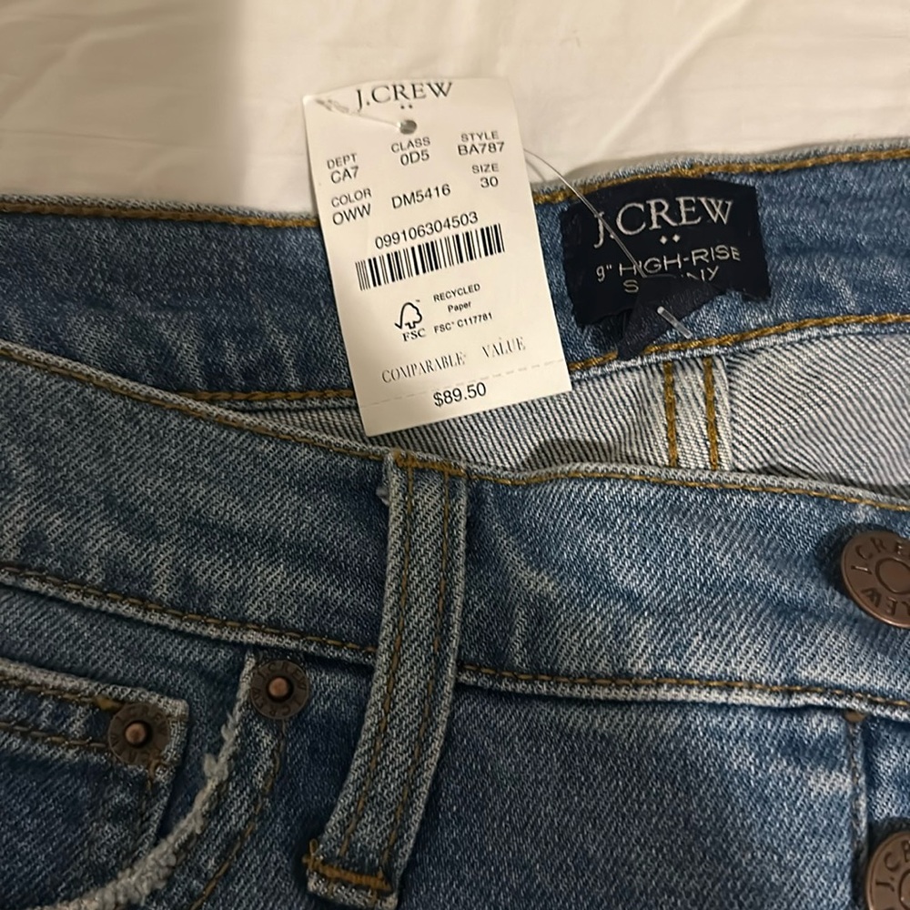 NWT J Crew 9” High Rise skinny jeans